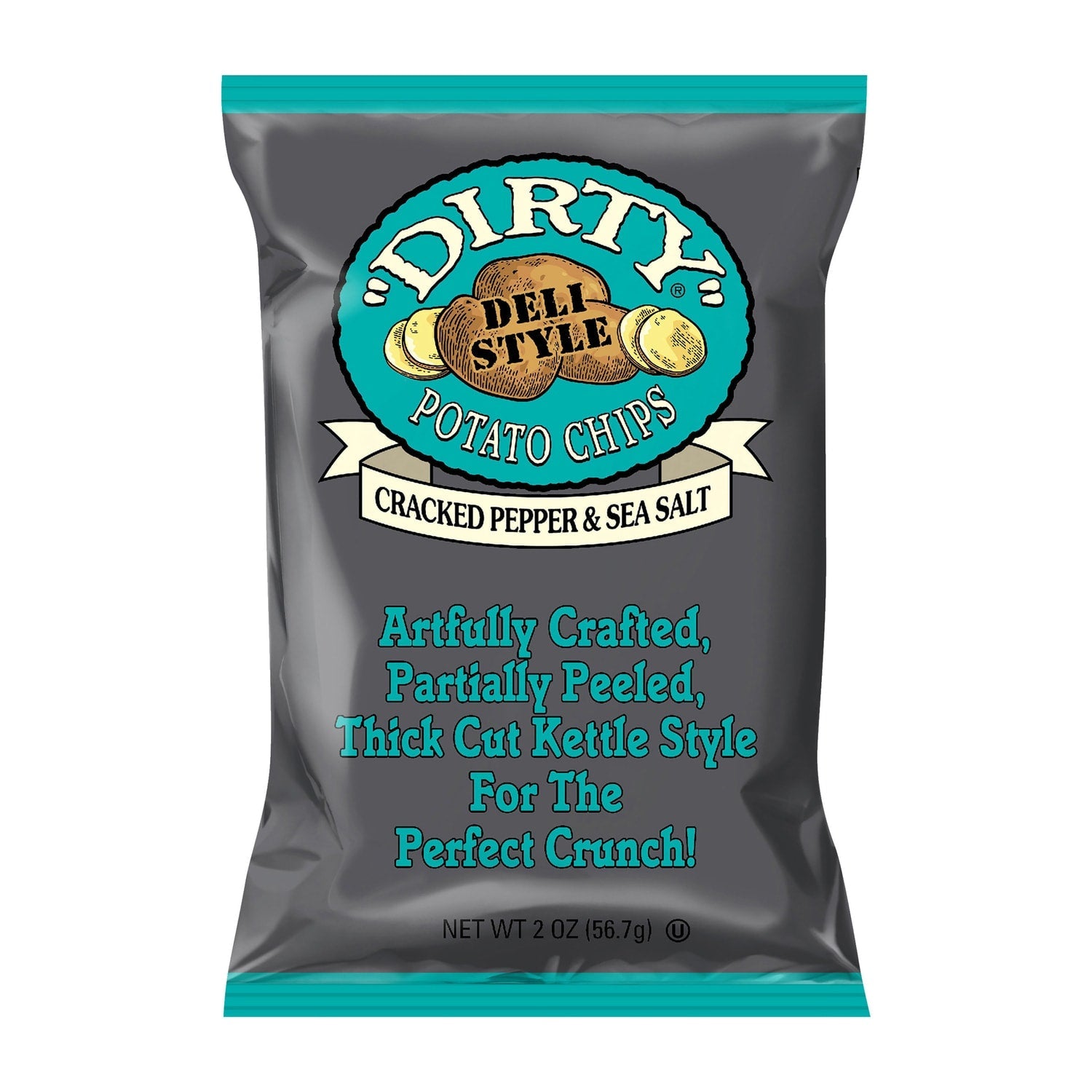 âDirtyâ Deli Style Cracked Pepper and Sea Salt Potato Chips, 2 oz. Bag