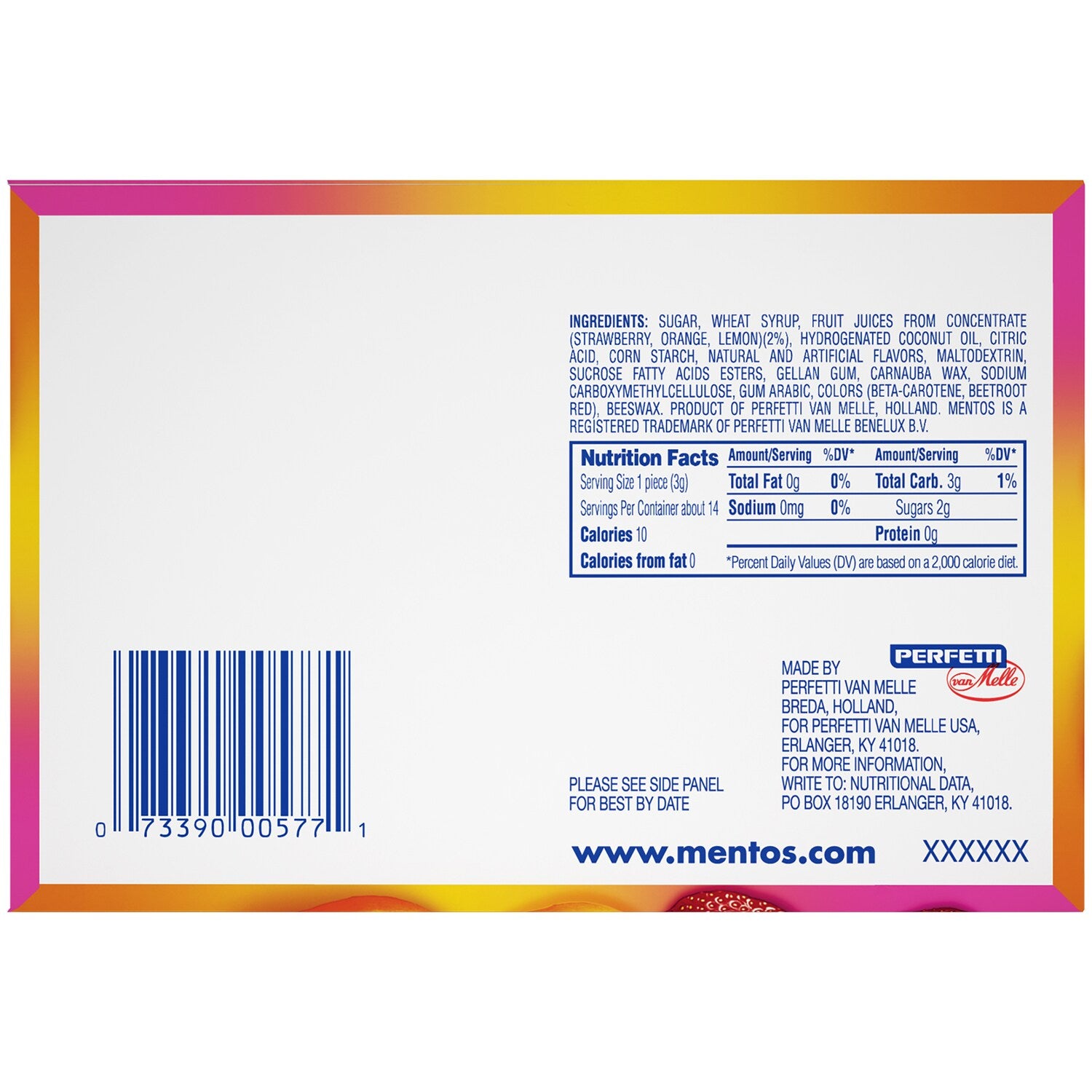 Mentos Fruit Flavored Chewy Candy, 1-ct.