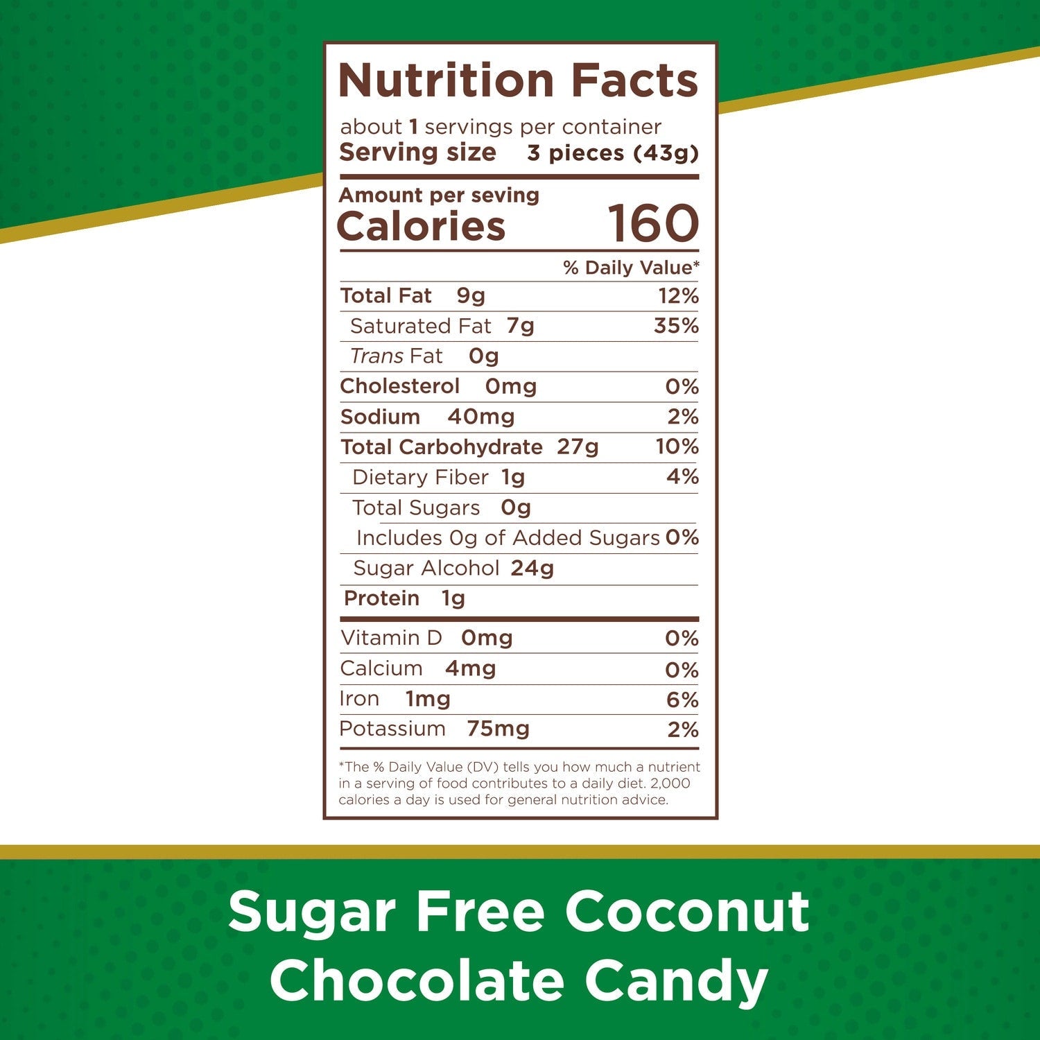Russell Stover Sugar Free Coconut-Flavored Chocolate Candy, 1-ct.