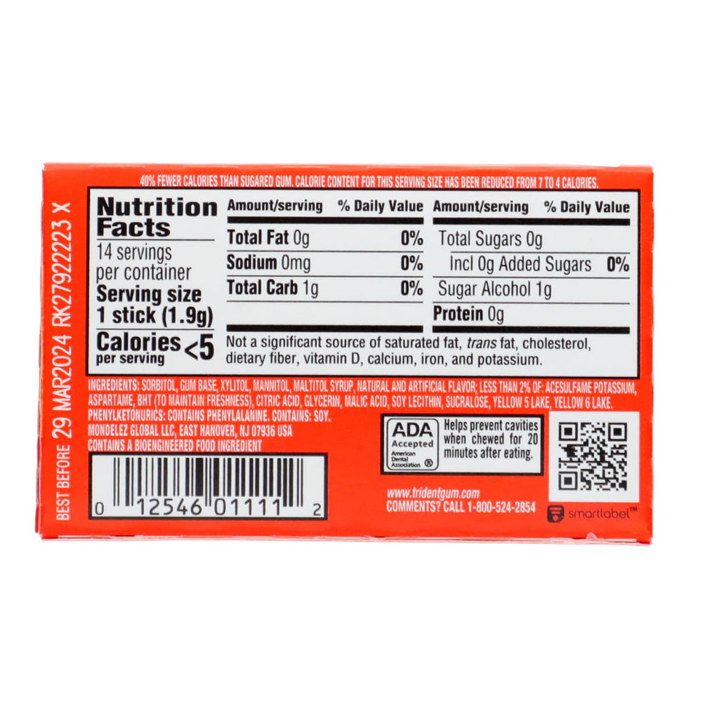 Trident Sugar Free Gum - Tropical Twist, 14-pc. Packs