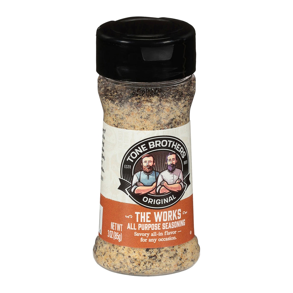 Tone Brothers Seasoning - The Works All Purpose Seasoning, 3 oz.