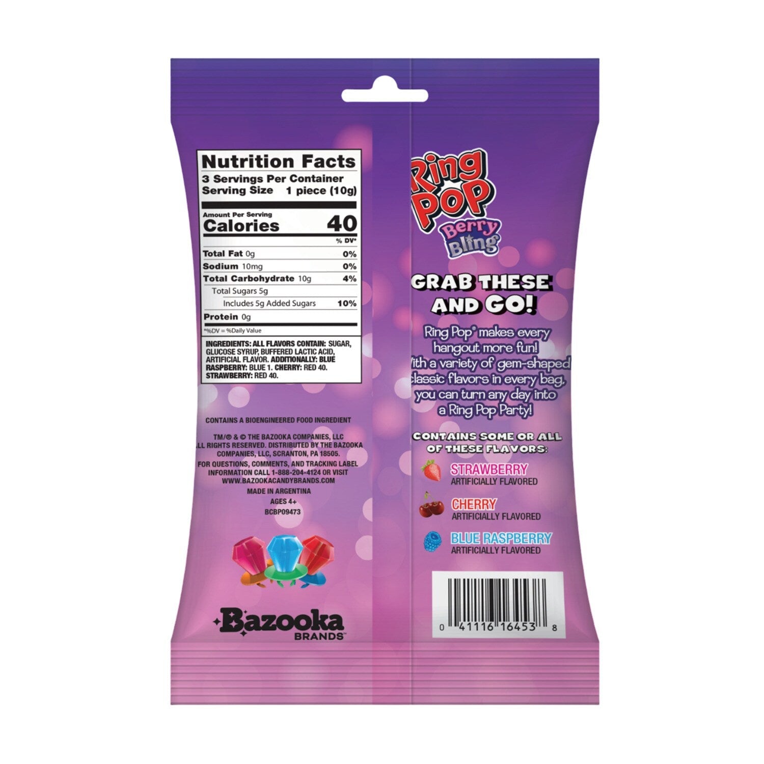 Ring Pop Berry Bling, 1-oz. Bags