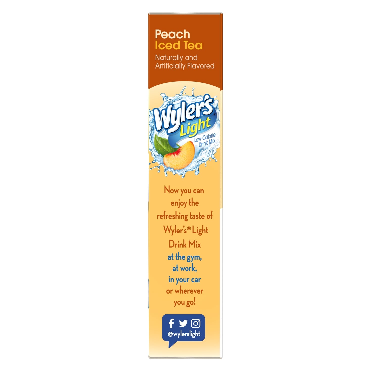 Wyler's Light Sugar-Free Peach Iced Tea, 8-pc Pack.