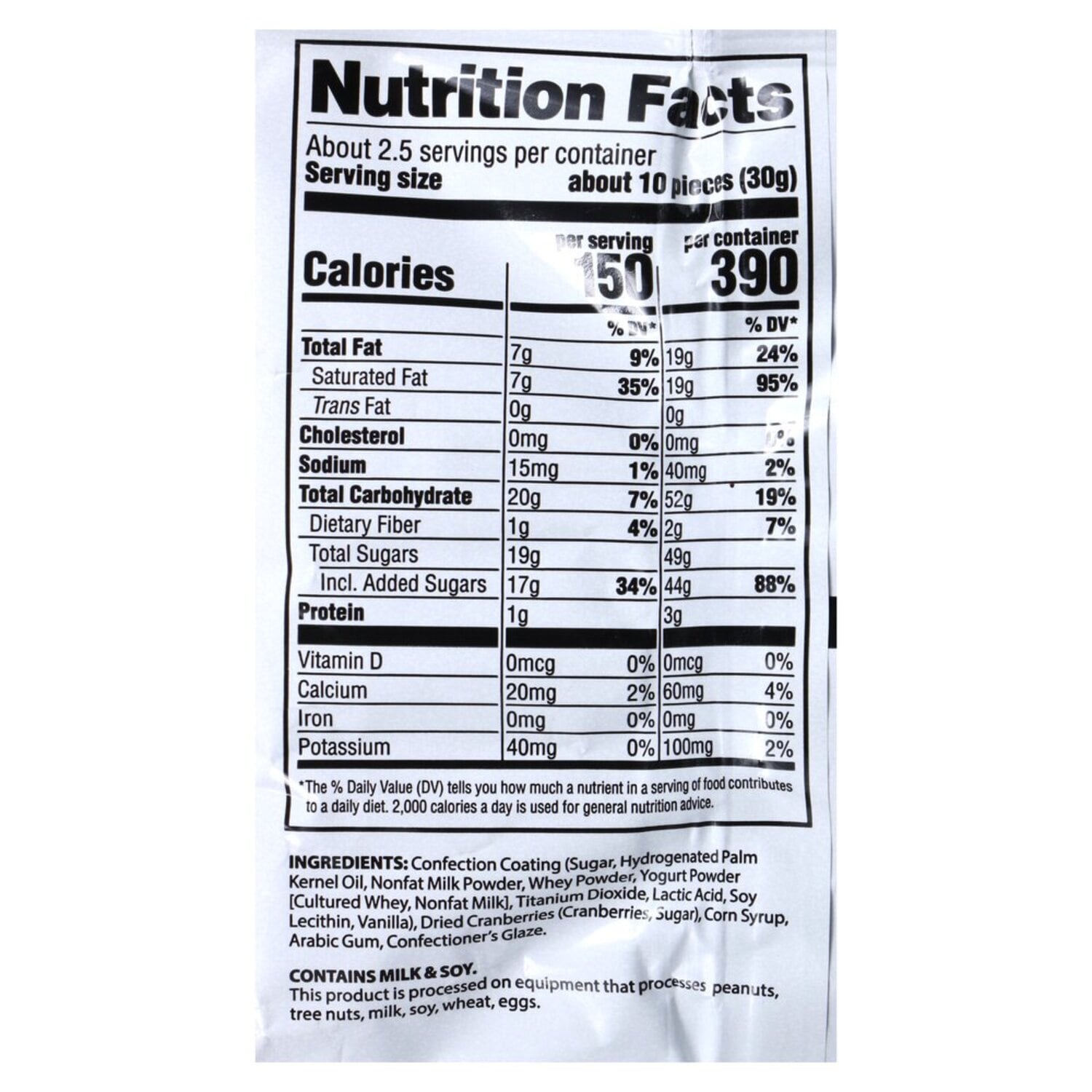Natural Cravings Yogurt Covered Cranberries, 2.75-oz.