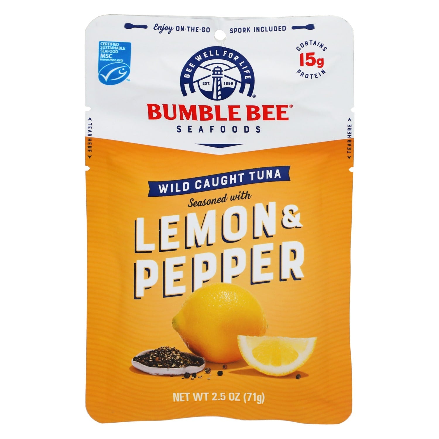 Bumble Bee Lemon and Pepper Seasoned Tuna, 2.5 oz. Pouches