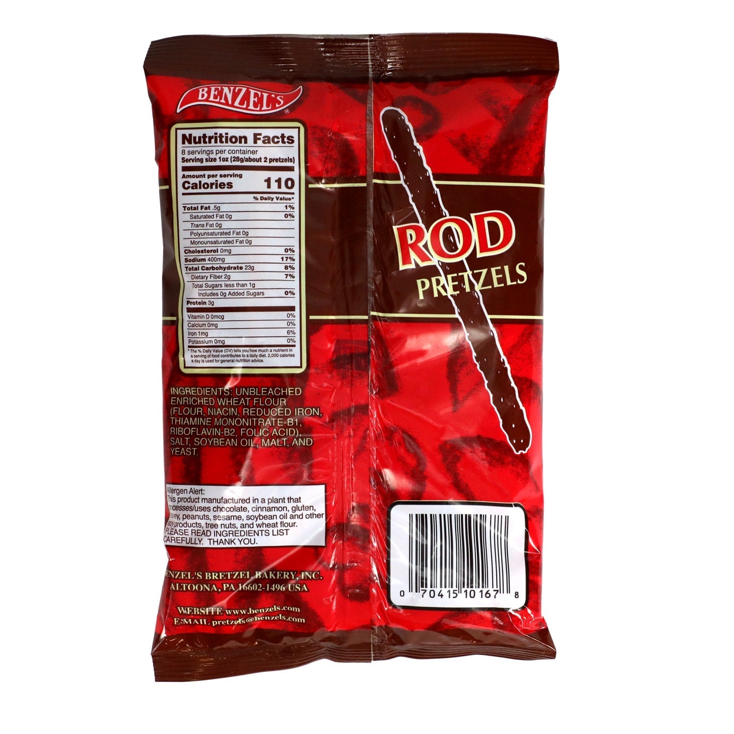 Benzel's Pretzel Rods, 8 oz. Bags