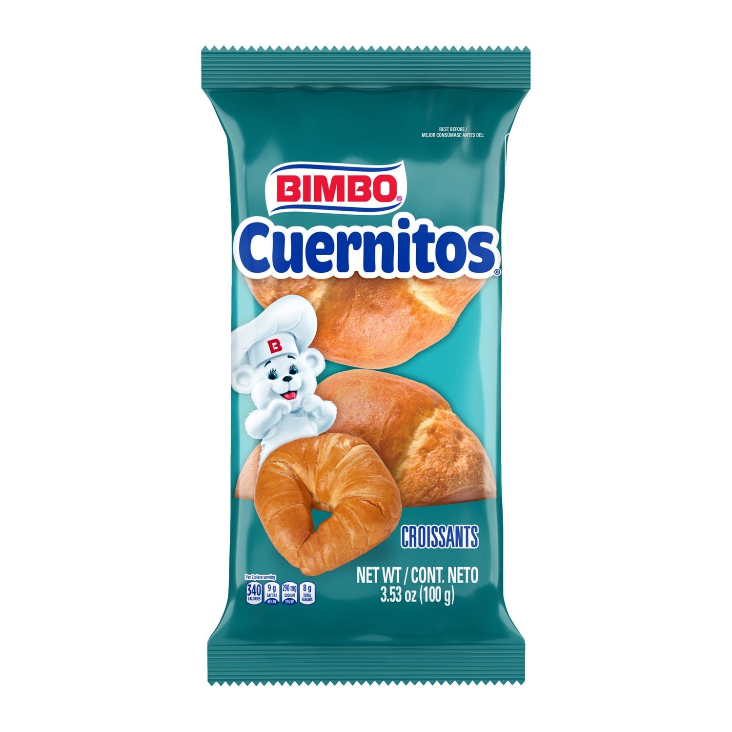 Bimbo Cuernitos Croissants, 2-pc Pack.