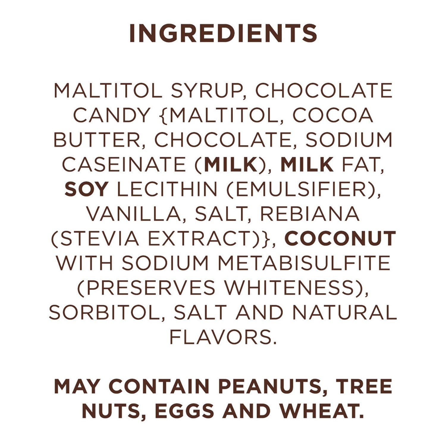 Russell Stover Sugar Free Coconut-Flavored Chocolate Candy, 1-ct.