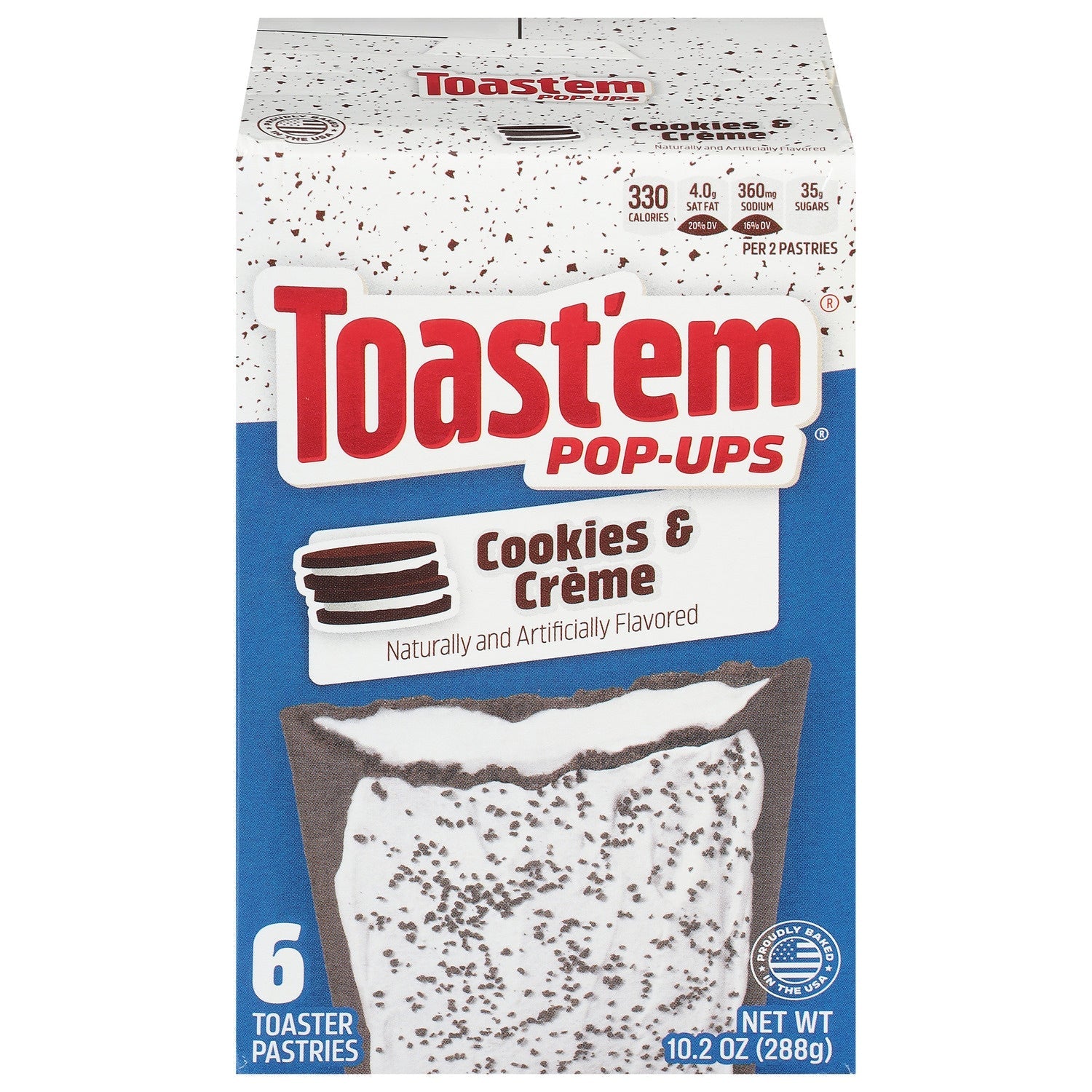 Toast'em Cookies &amp; Creme Toaster Pastries, 6-pc Pack.