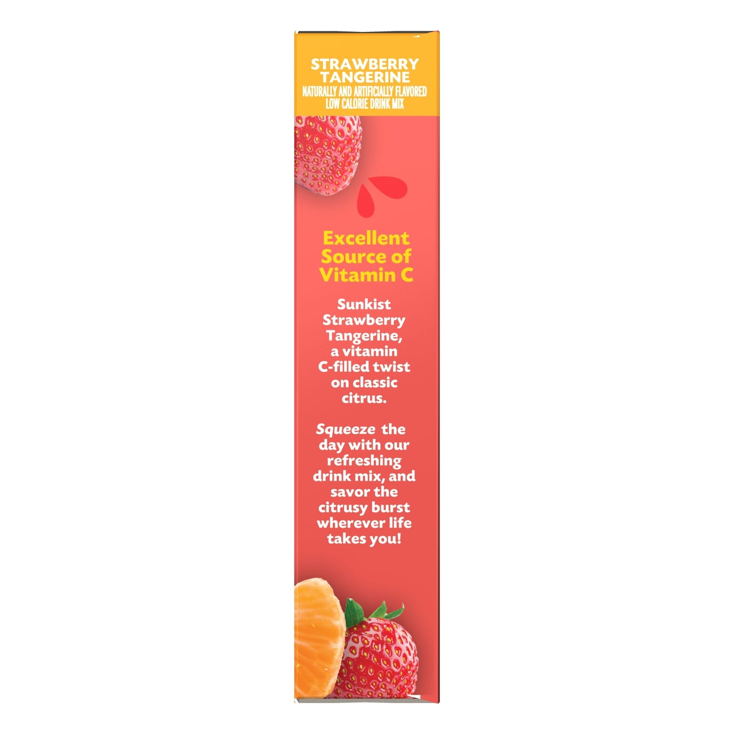 Sunkist Strawberry Tangerine-flavored Drink Sticks, 6-pc Pack.