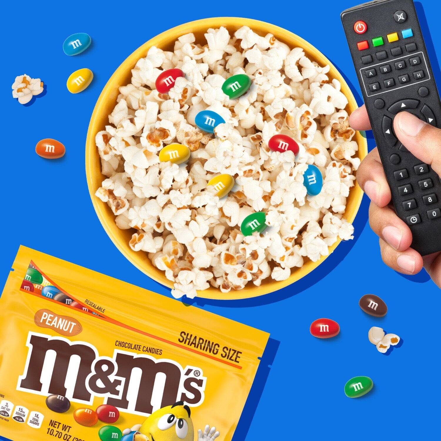 M&amp;M'S Peanut Milk Chocolate, Sharing Size, 10.05-oz. Resealable Bag