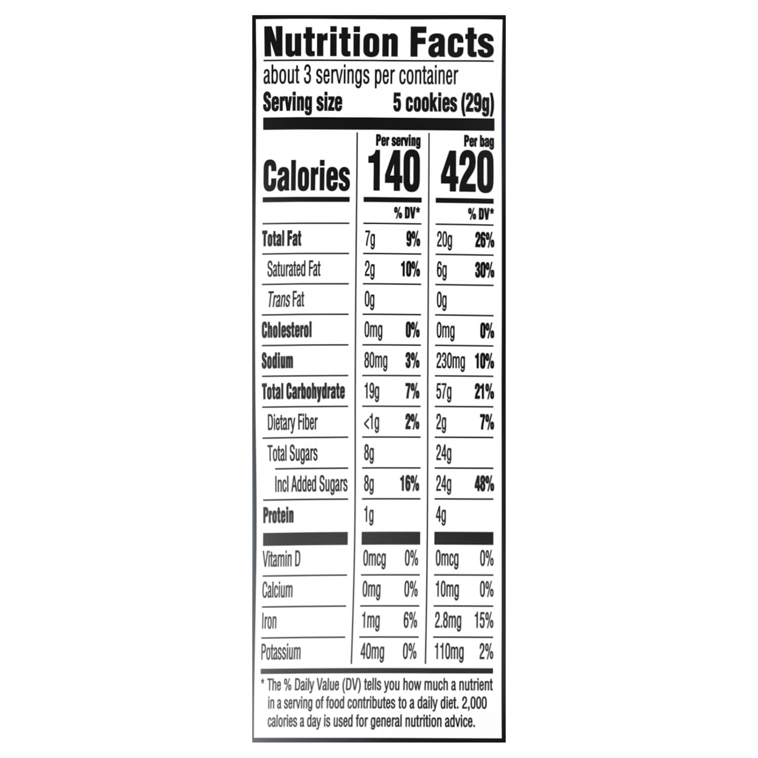 Nabisco CHIPS AHOY! Mini Original Chocolate Chip Cookies - Big Bag, 3 oz.