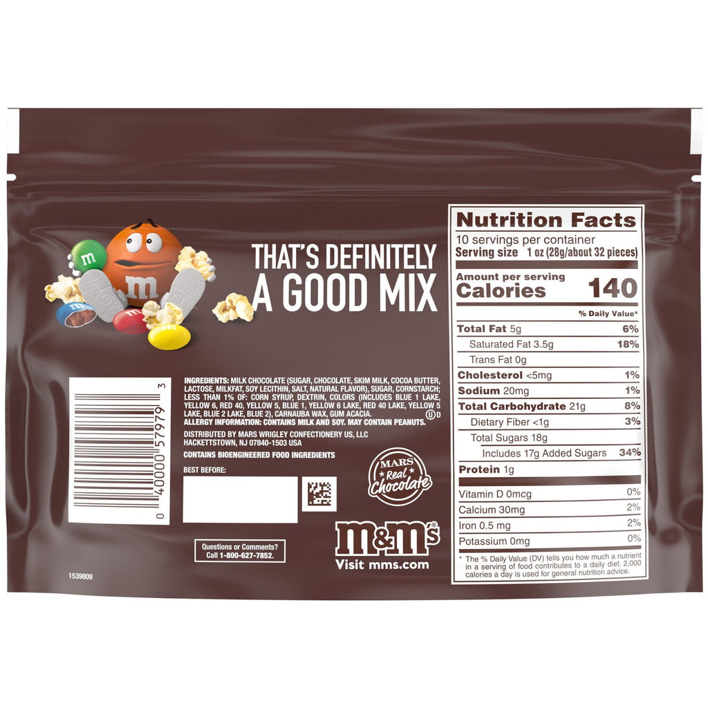 M&amp;M'S Milk Chocolate Candy, Sharing Size, 10-oz. Resealable Bag