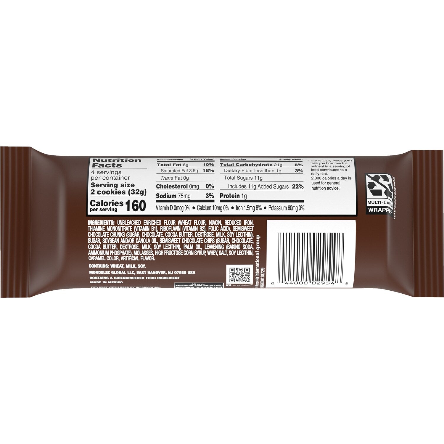 Nabisco King-Size Chips Ahoy! Chunky Chocolate Chip Cookies, 8-ct.