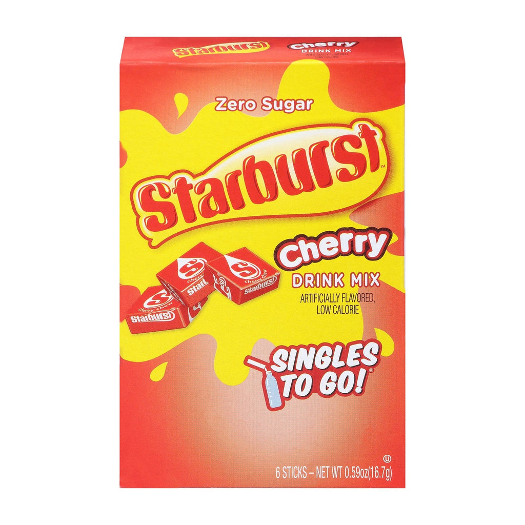 Starburst Cherry Zero Sugar Drink Mix, 6-pc Pack.