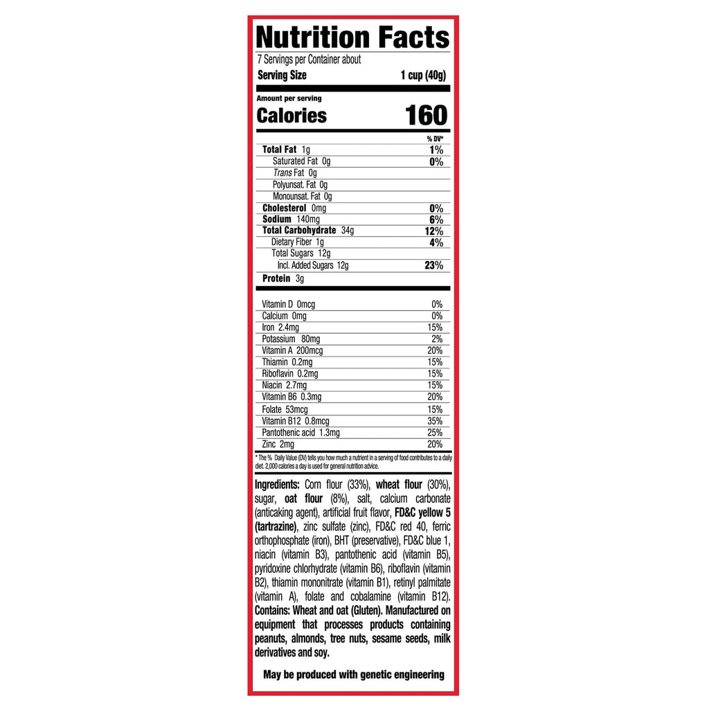 GF Brands Fruit Rings Cereal, 1-ct.