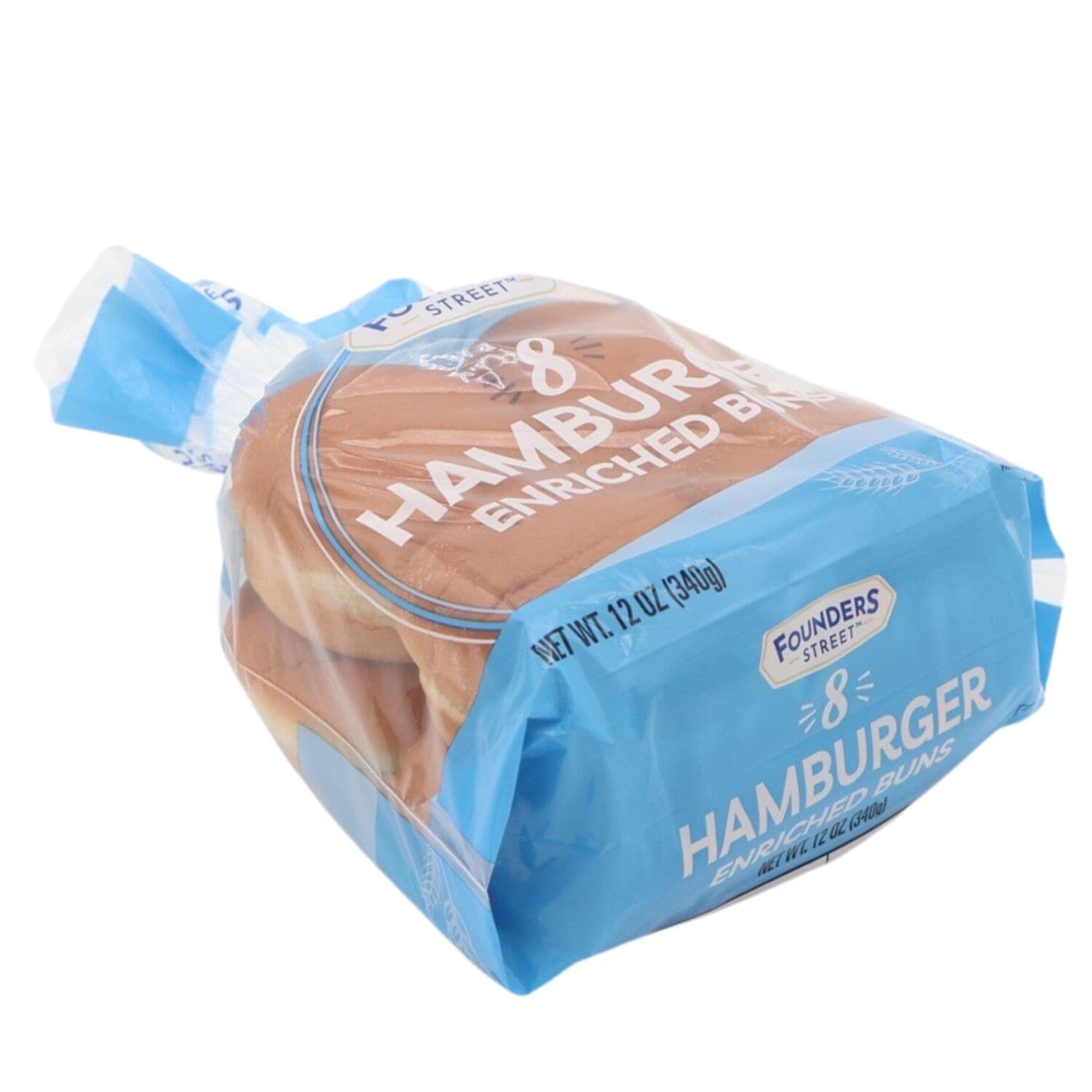 Founders Street Hamburger Enriched Buns, 8-pc Pack.
