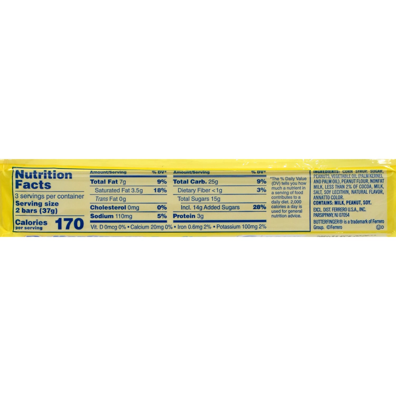 Butterfinger Fun Size Candy Bar, 6-pc Pack.