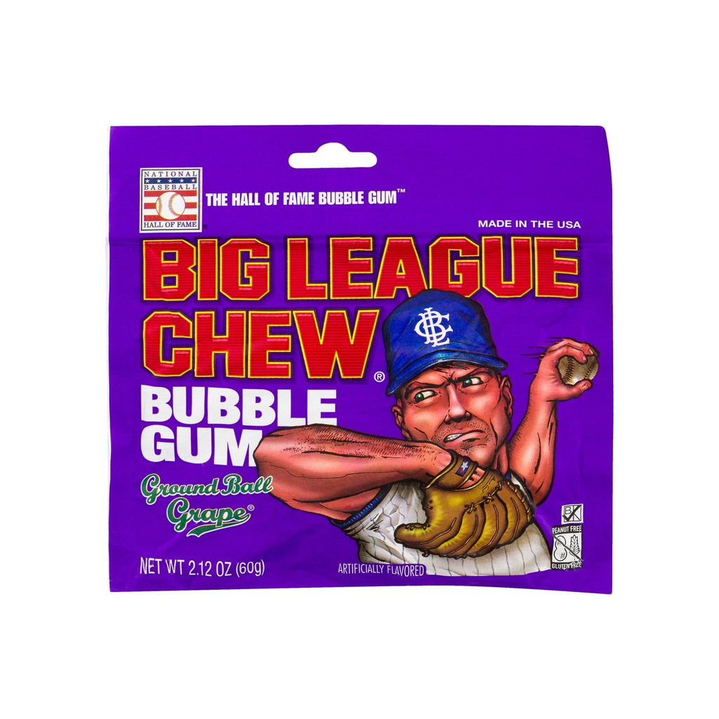 Big League Chew Ground Ball Grape Bubble Gum, 1-ct.