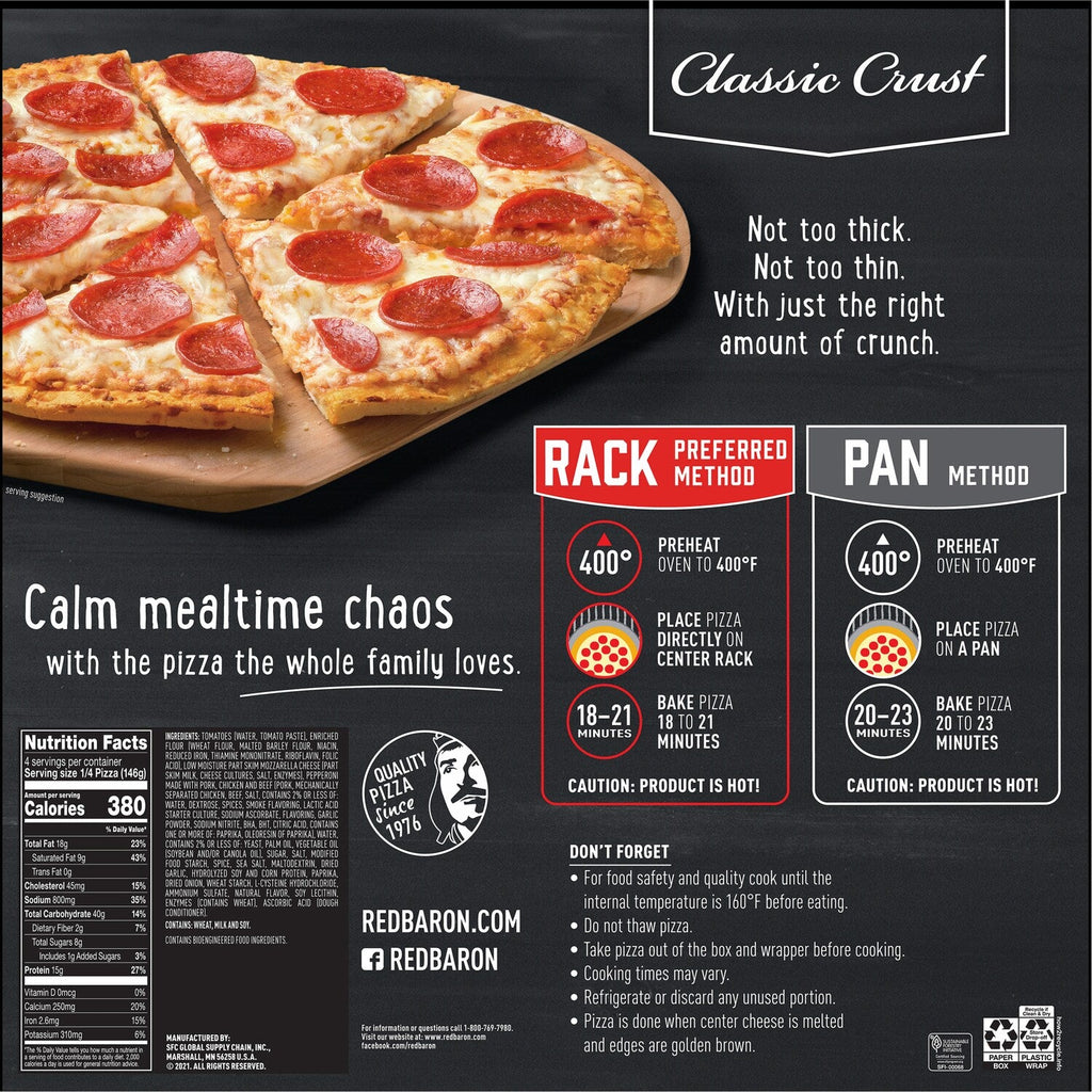 Red Baron Frozen Pizza Classic Crust - Pepperoni