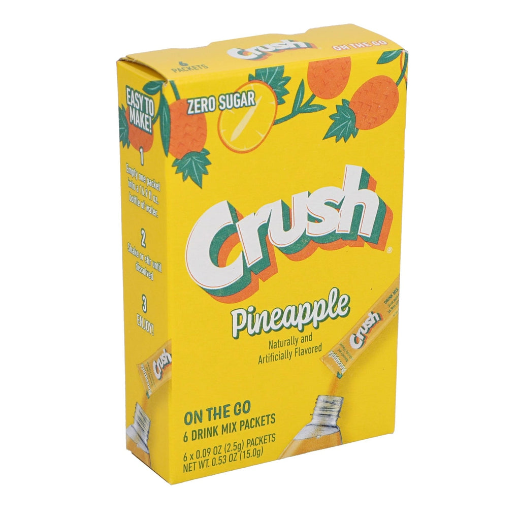 Crush Zero Sugar Pineapple Flavored Drink Mix, 6-pc Pack.