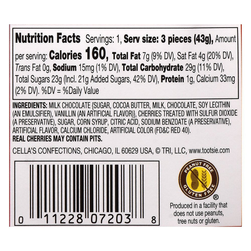 Cella's Milk Chocolate, 3-pc Pack.