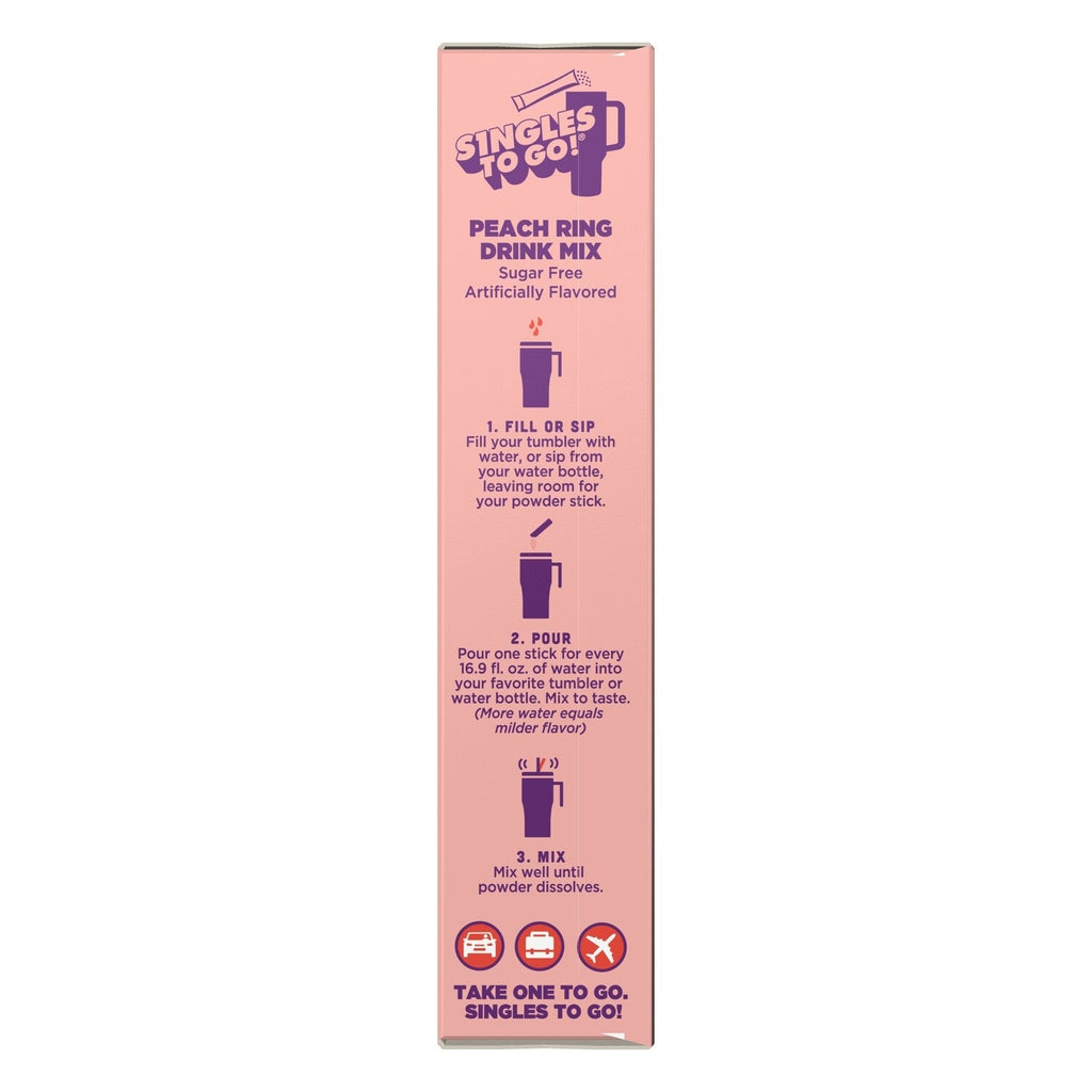 Wyler's Light Candied Peach Flavor Low Calorie Drink Mix, 8-pc Pack.