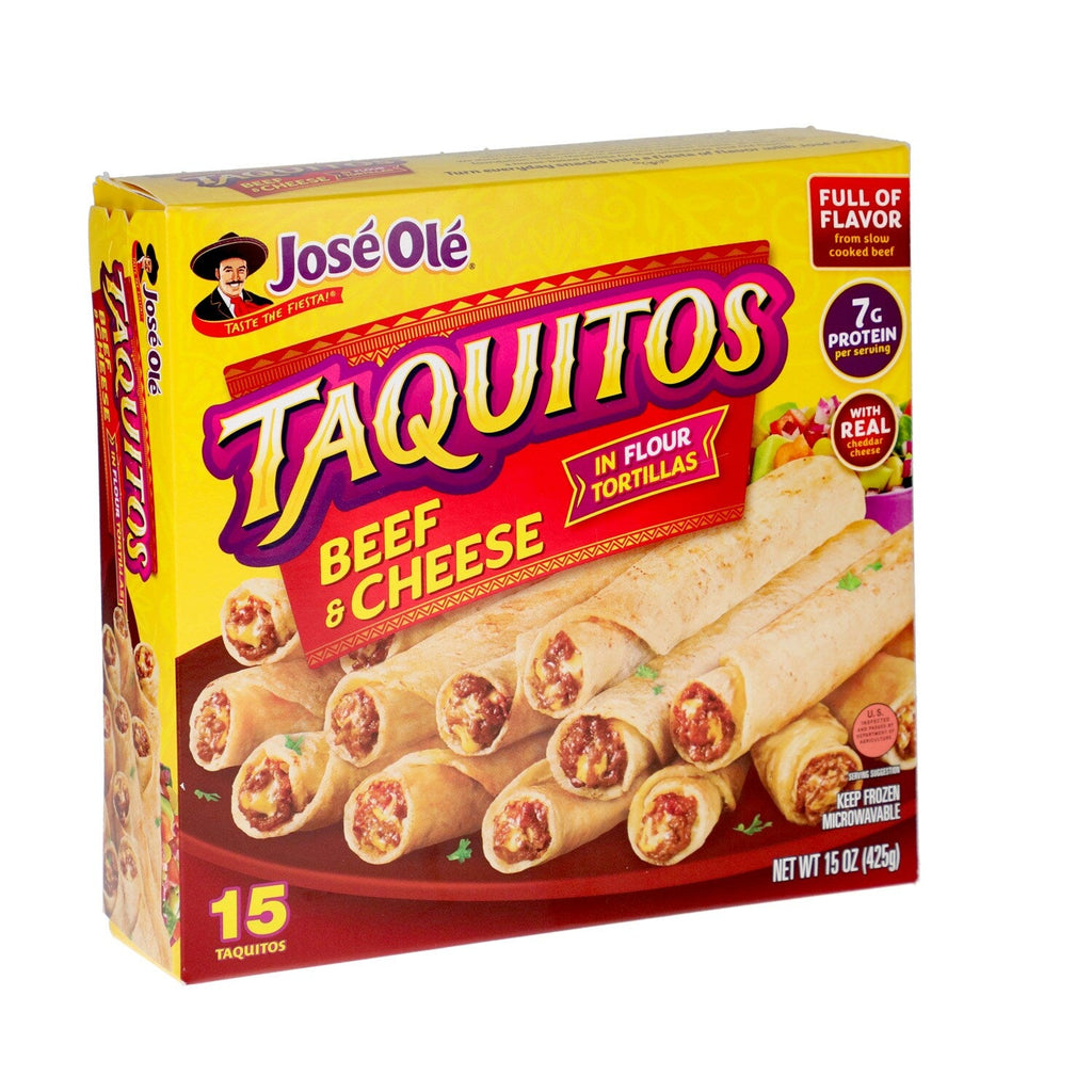 Jose Ole Beef And Cheese Flavored Taquitos, 15-pc Pack.