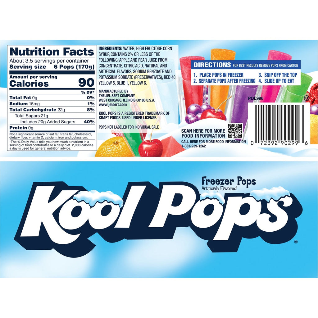 Kool Pops Original Freezer Pops, 20-ct. Boxes