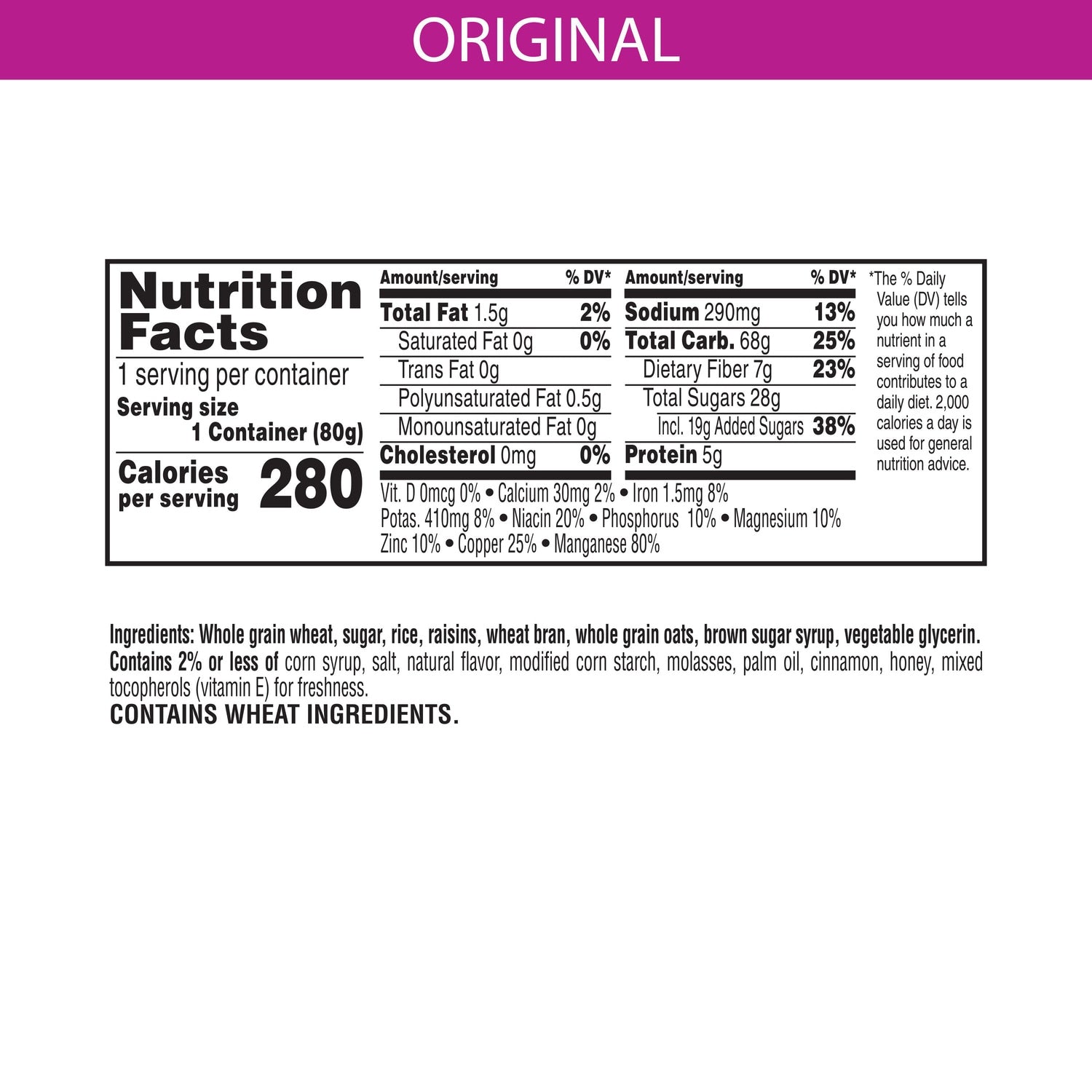 Kellogg's Raisin Bran Crunch Breakfast Cereal Cups Original, 1-ct.
