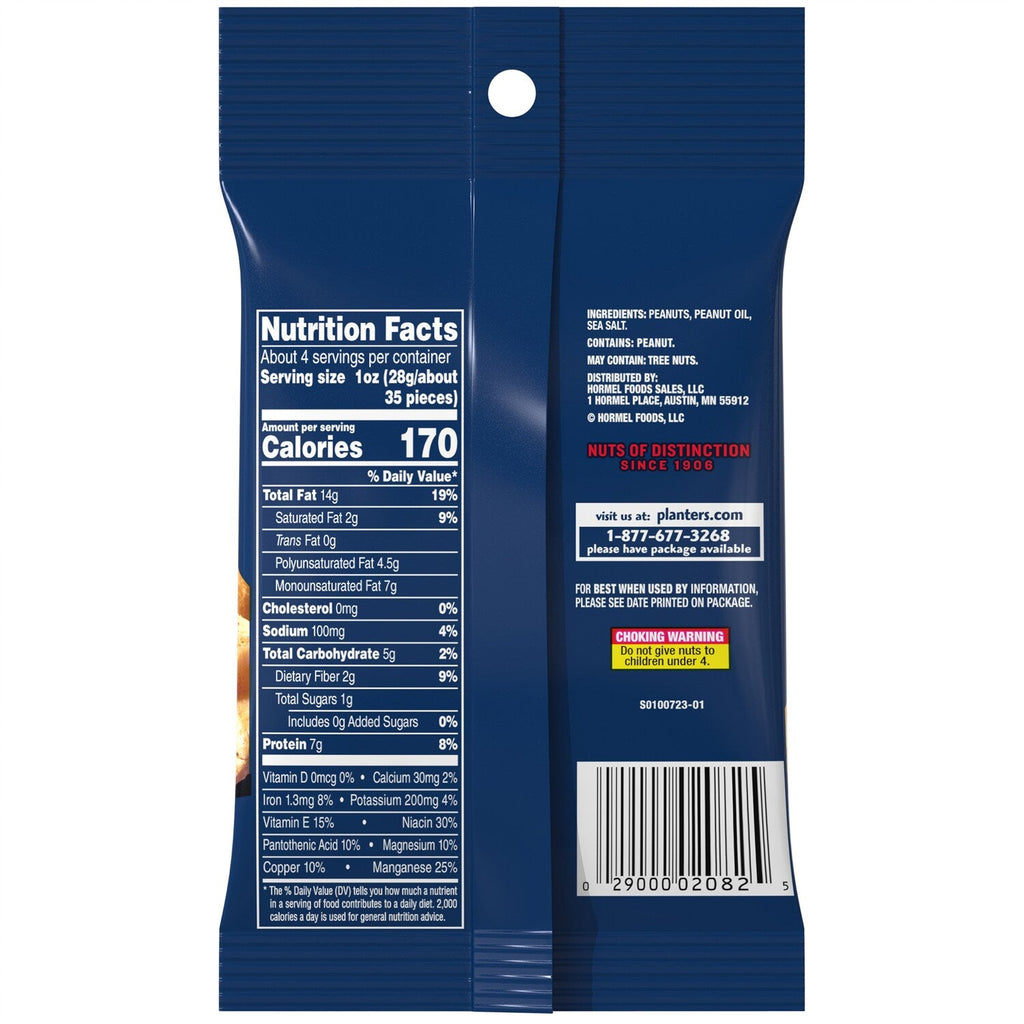 Planters Original Salted Peanuts, 4-oz. Packs