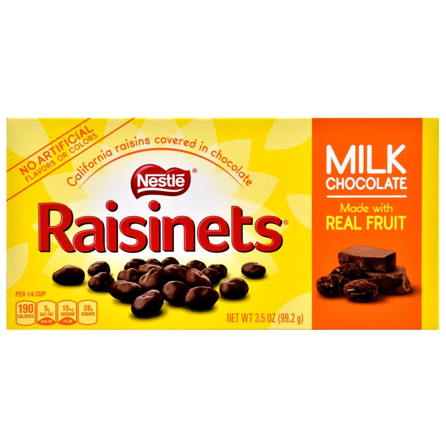 Nestle Raisinets Milk Chocolate-Covered Raisins, 3.5 oz. Box