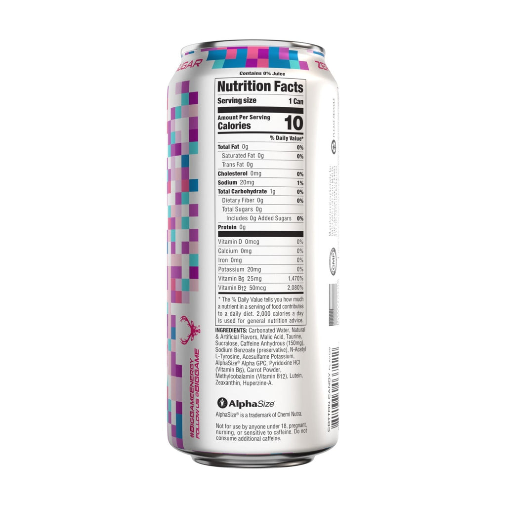 Big Game Energy Cotton Candy Drink, 16-oz. Can