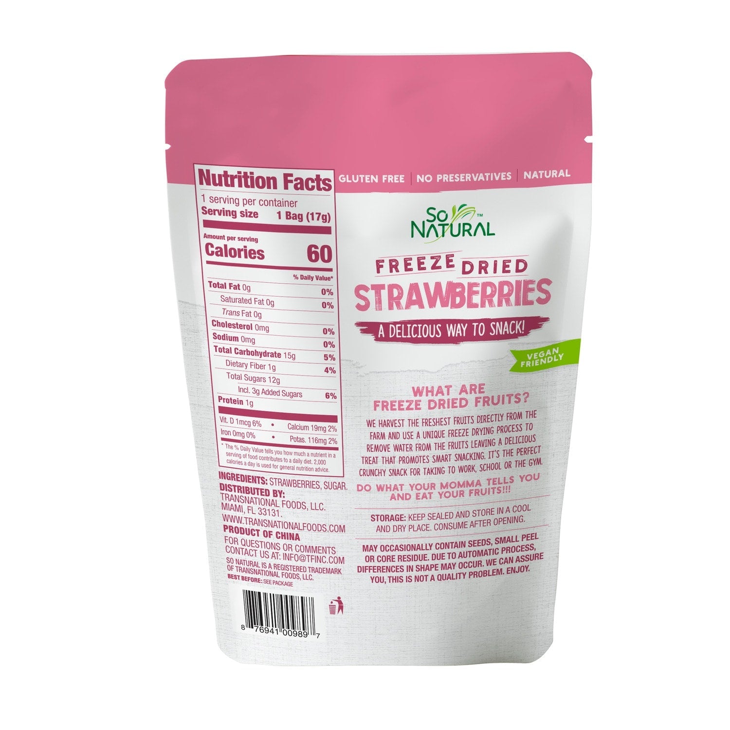 So Natural Freeze Dried Strawberries, 0.6-oz.
