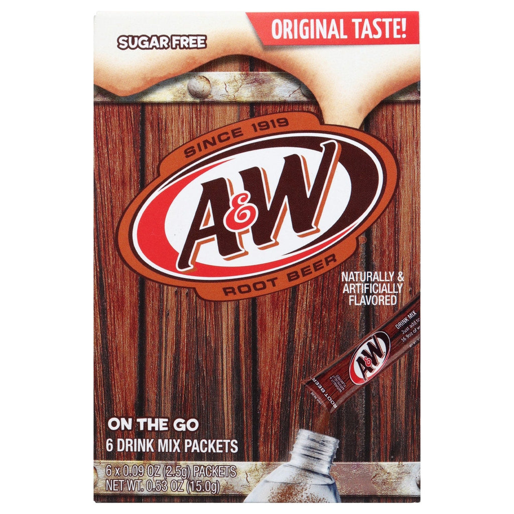 A &amp; W Sugar Free Rootbeer Powder Mix, 6-ct. Packs