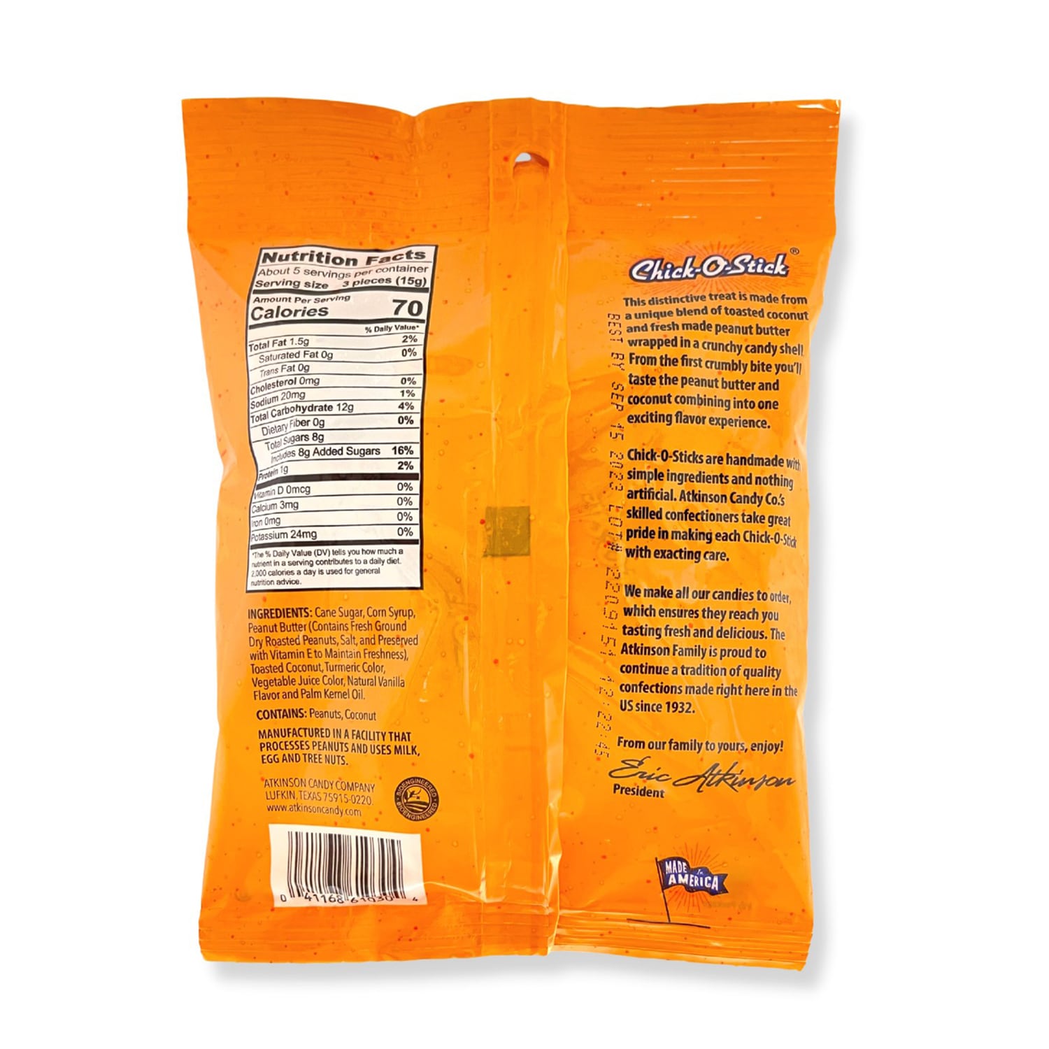 Atkinson's Chick-o-Stick Crunchy Peanut Butter In Toasted Coconut, 1-ct.