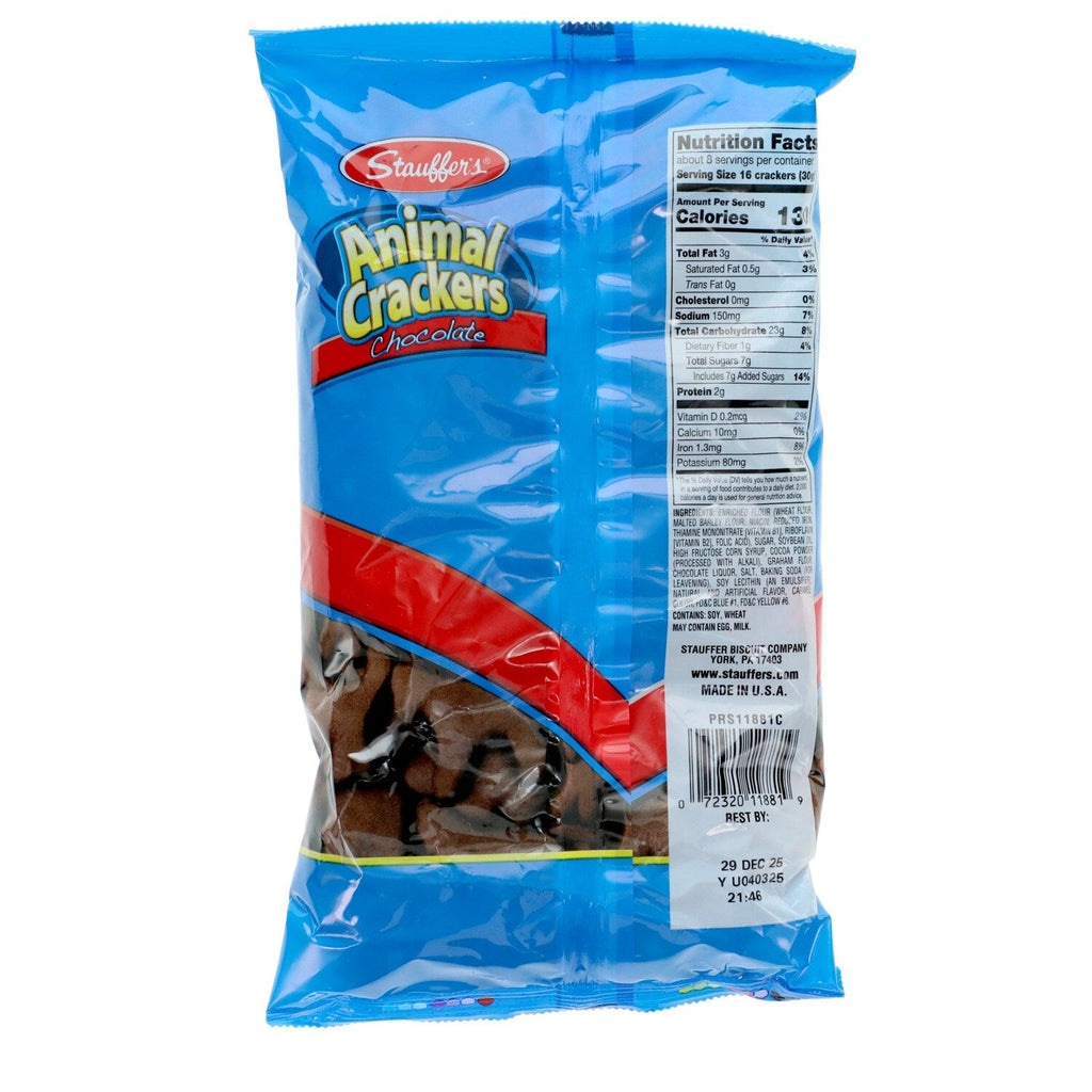Stauffer's Chocolate Animal Crackers, 8 oz. Bag