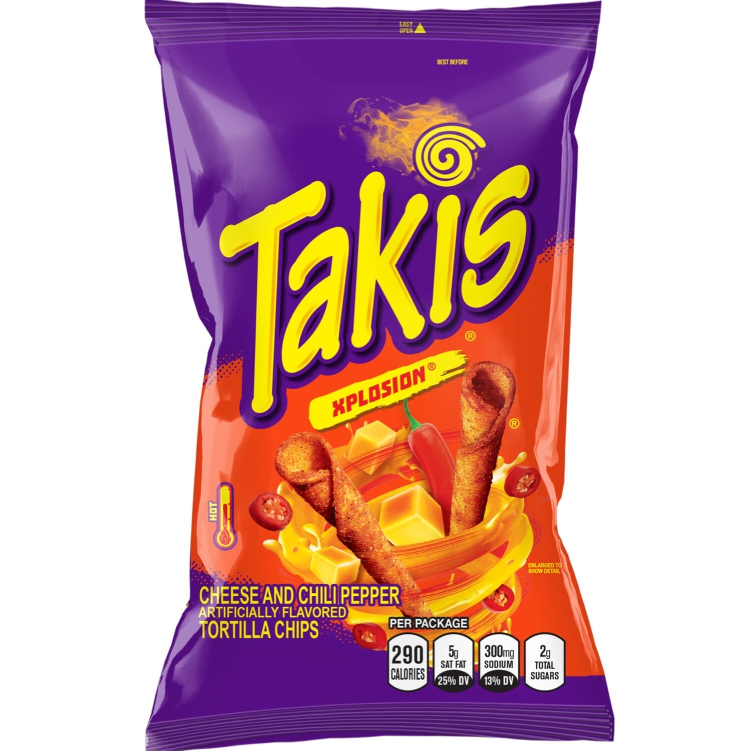 Takis Xplosion Cheese and Chili Pepper, 2-oz. Bags