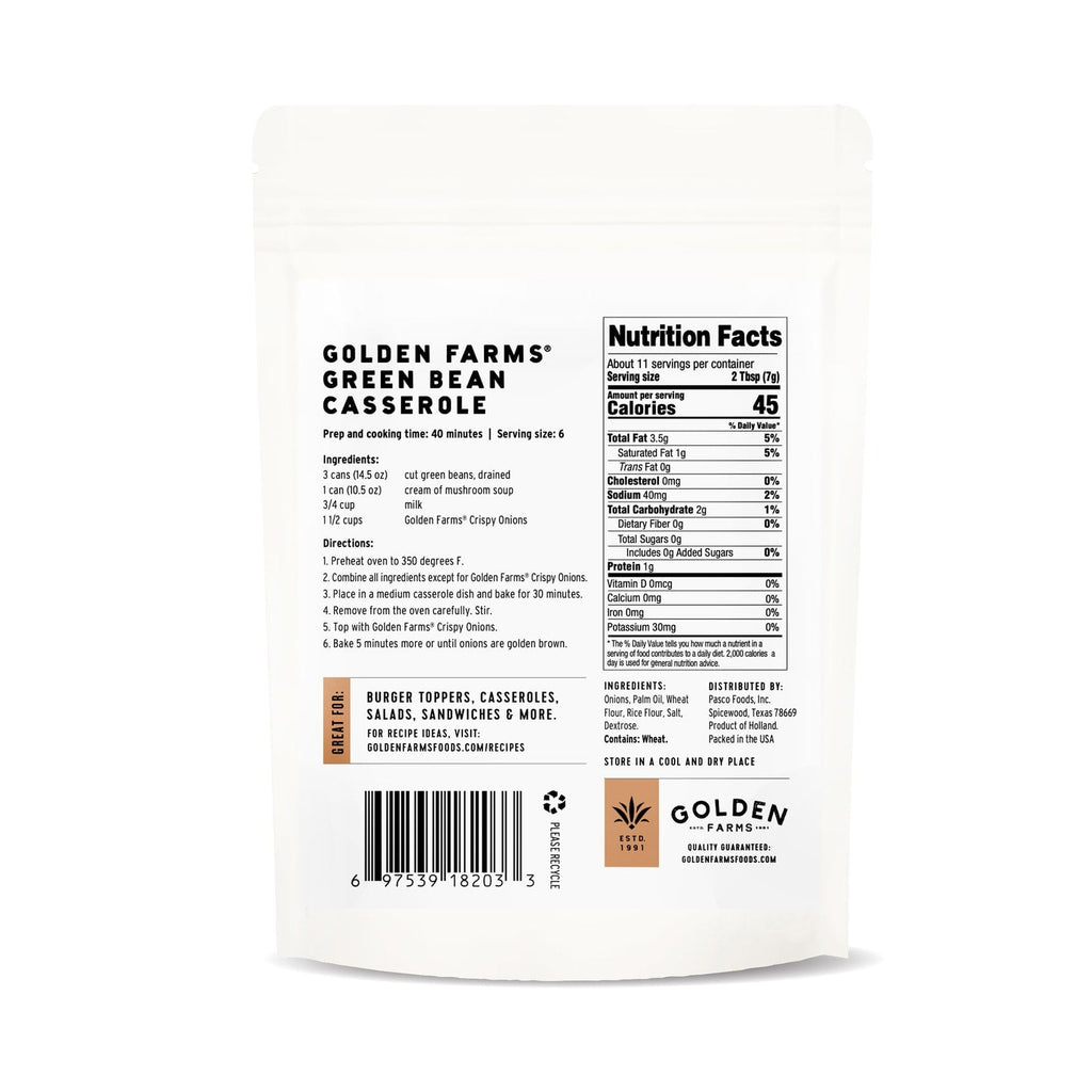 Golden Farms All-Natural French Fried Onions, 2.8 oz.