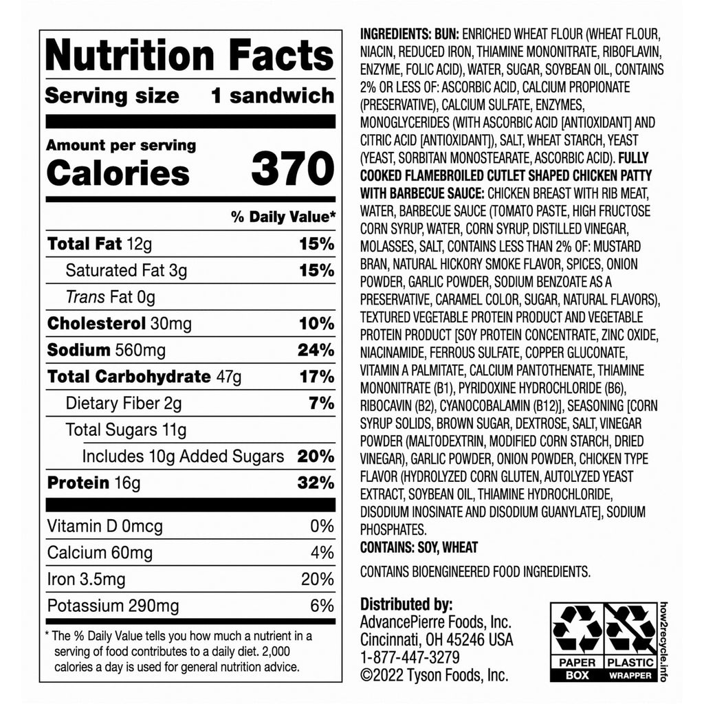Fast Bites Frozen BBQ Chicken Sandwich, 5 oz.