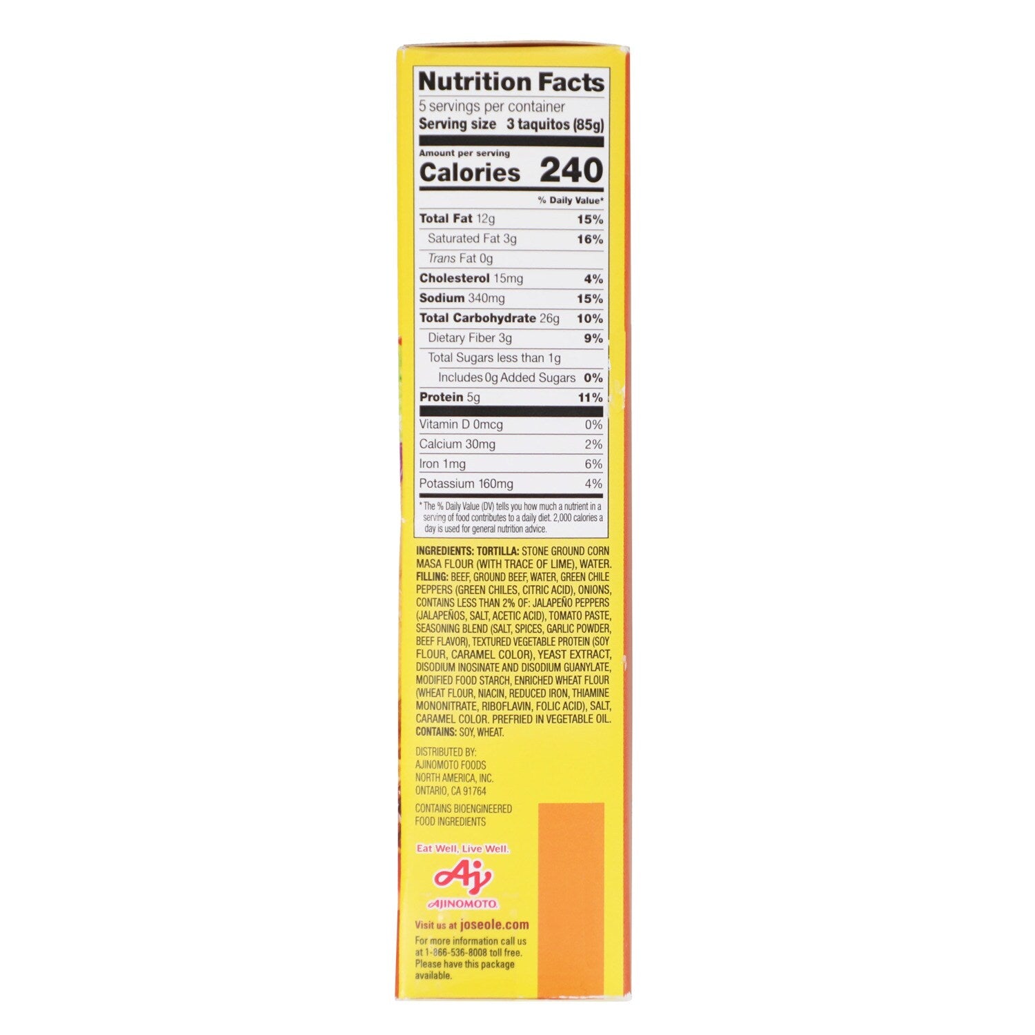 Jose Ole Beef Corn Taquitos, 1-ct.