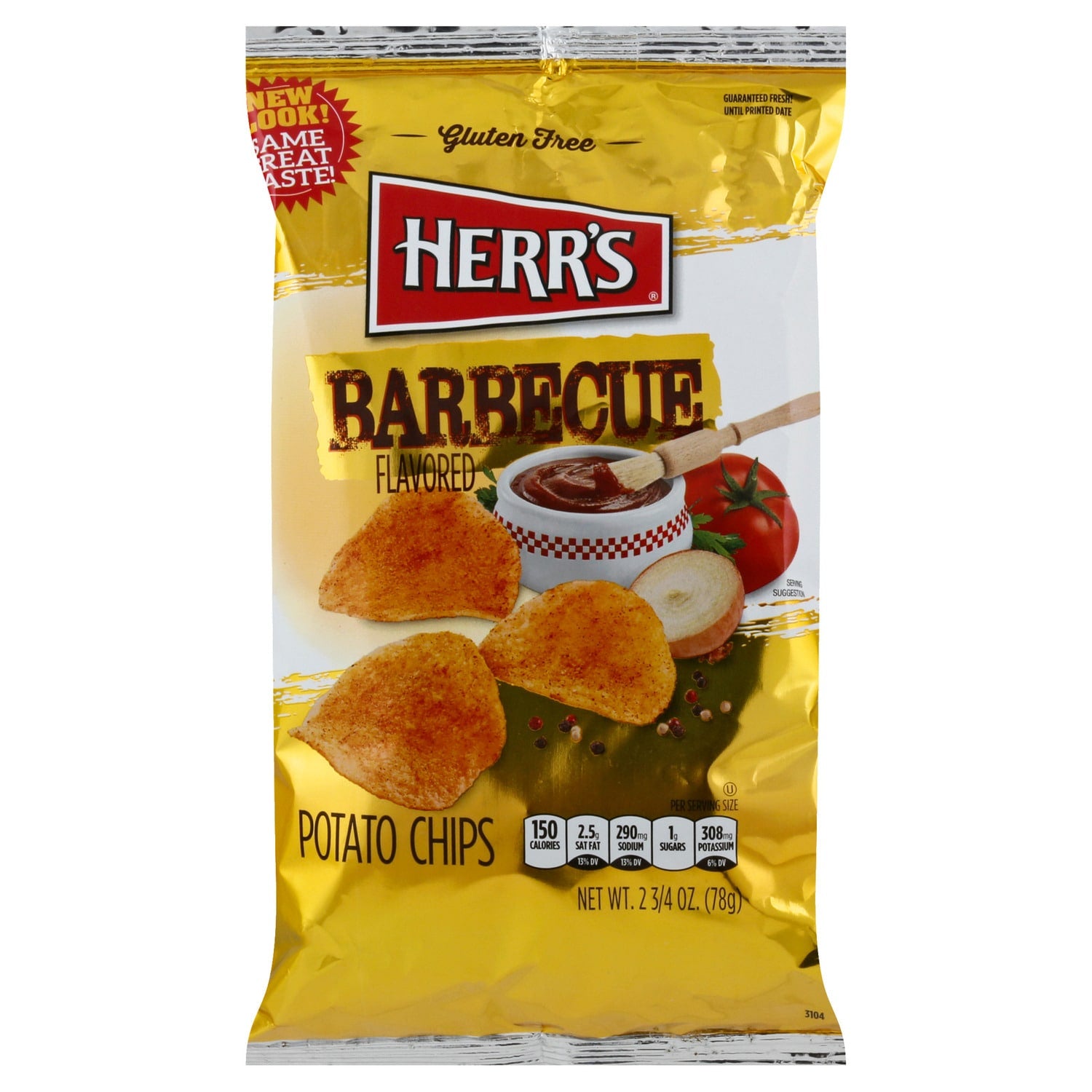 Herr's Barbeque Flavored Potato Chips, 1-ct.