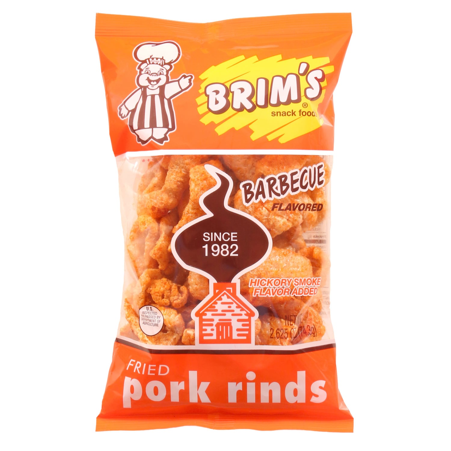 Brim's Fried Barbecue Pork Rinds, 2.6-oz. Bags