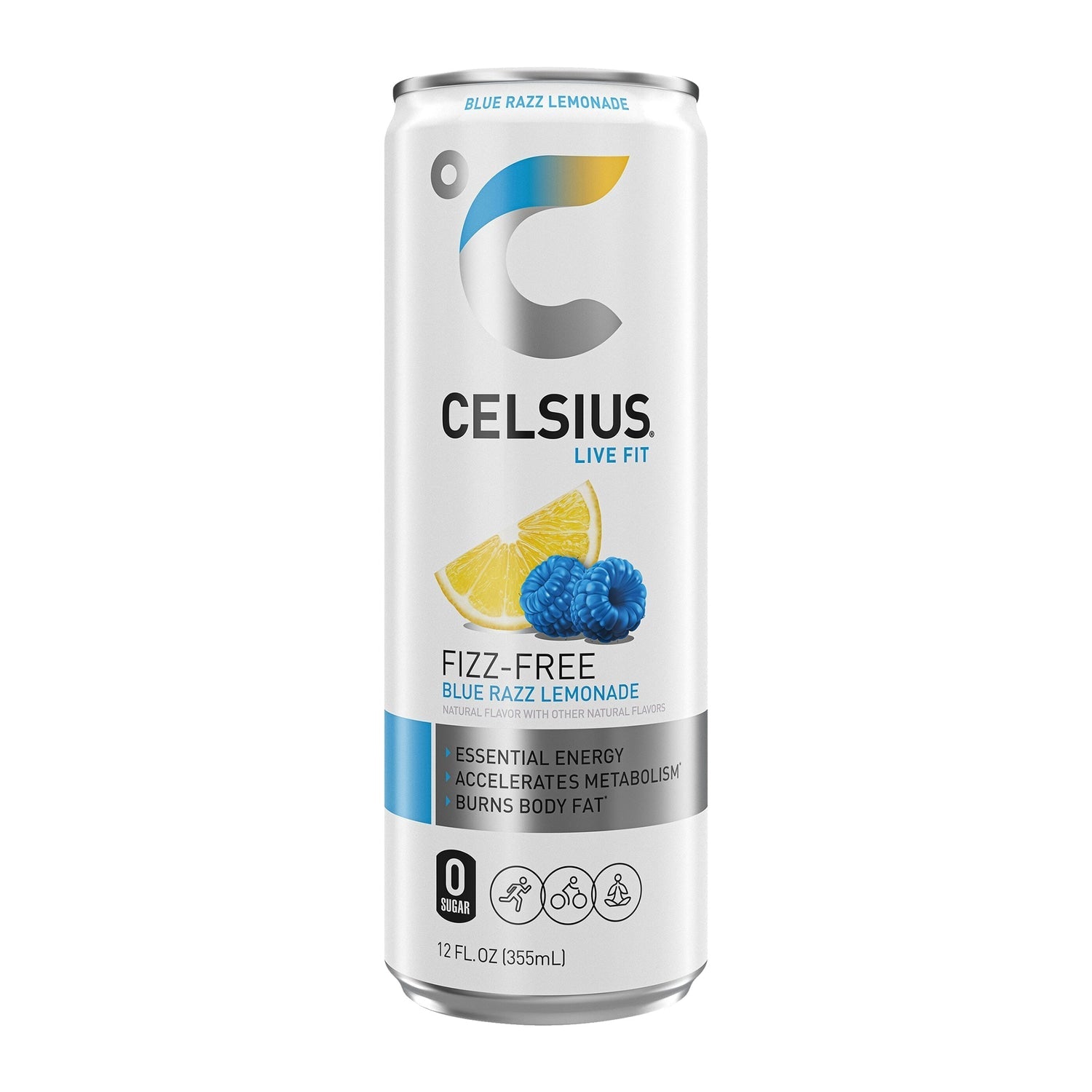 Celsius Live Fit Fizz-Free Blue Razz Lemonade Drink, 1-ct.