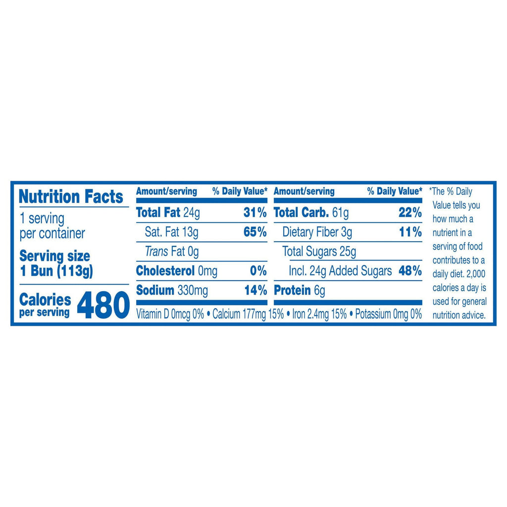 Hostess Jumbo Glazed Honey Bun Single Pack, 1-ct.