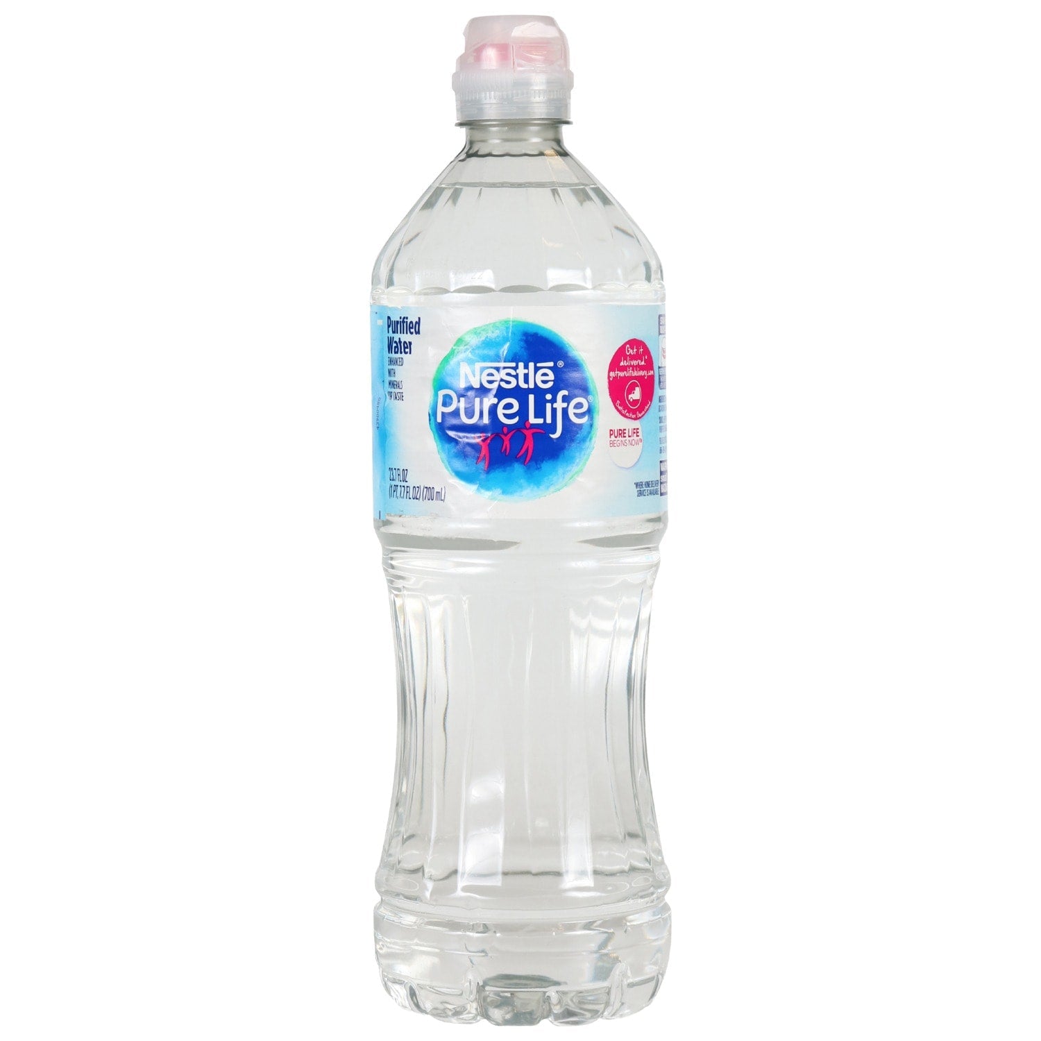 Nestle Pure Life Sport Cap Water Bottles, 23.67 fl. oz.