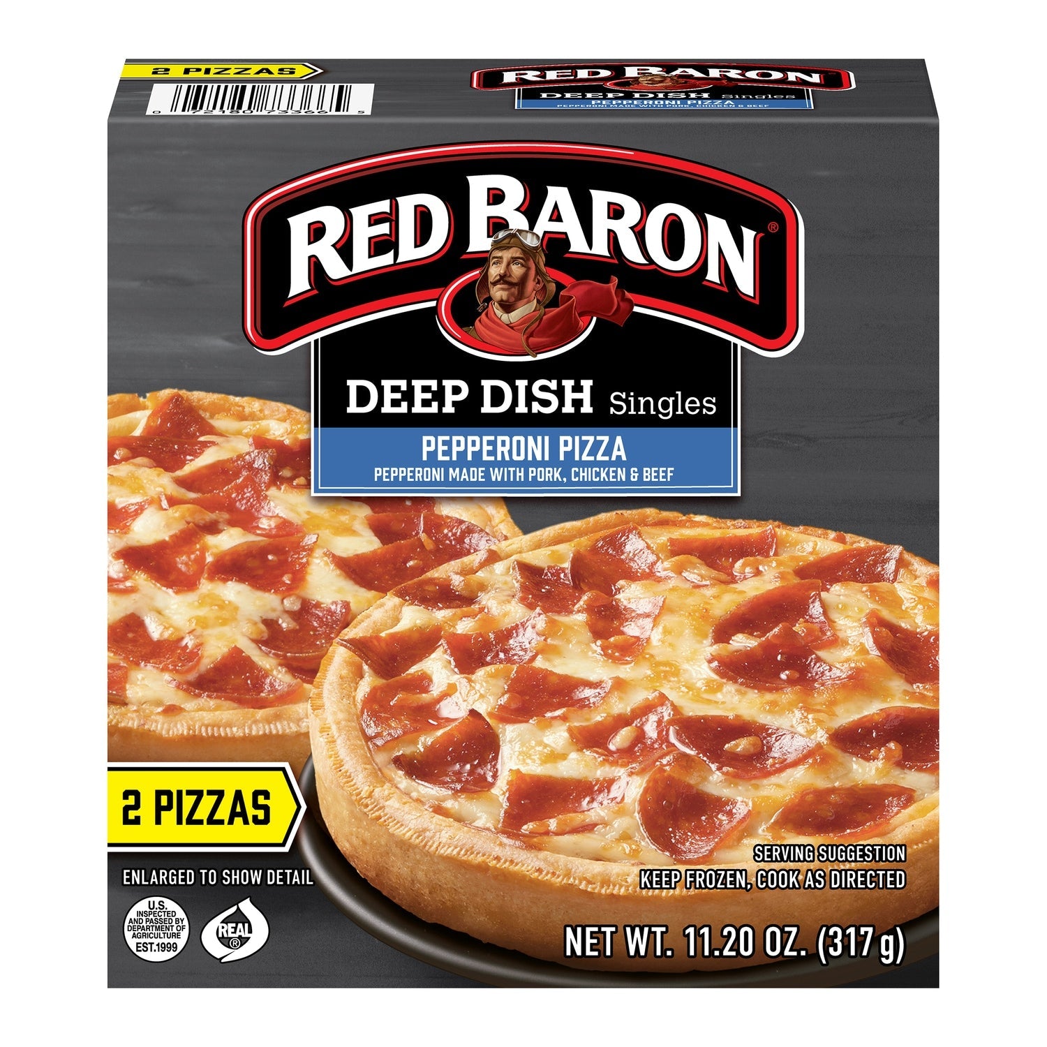 Red Baron Deep Dish Personal Frozen Pizza - Pepperoni, 2 ct.