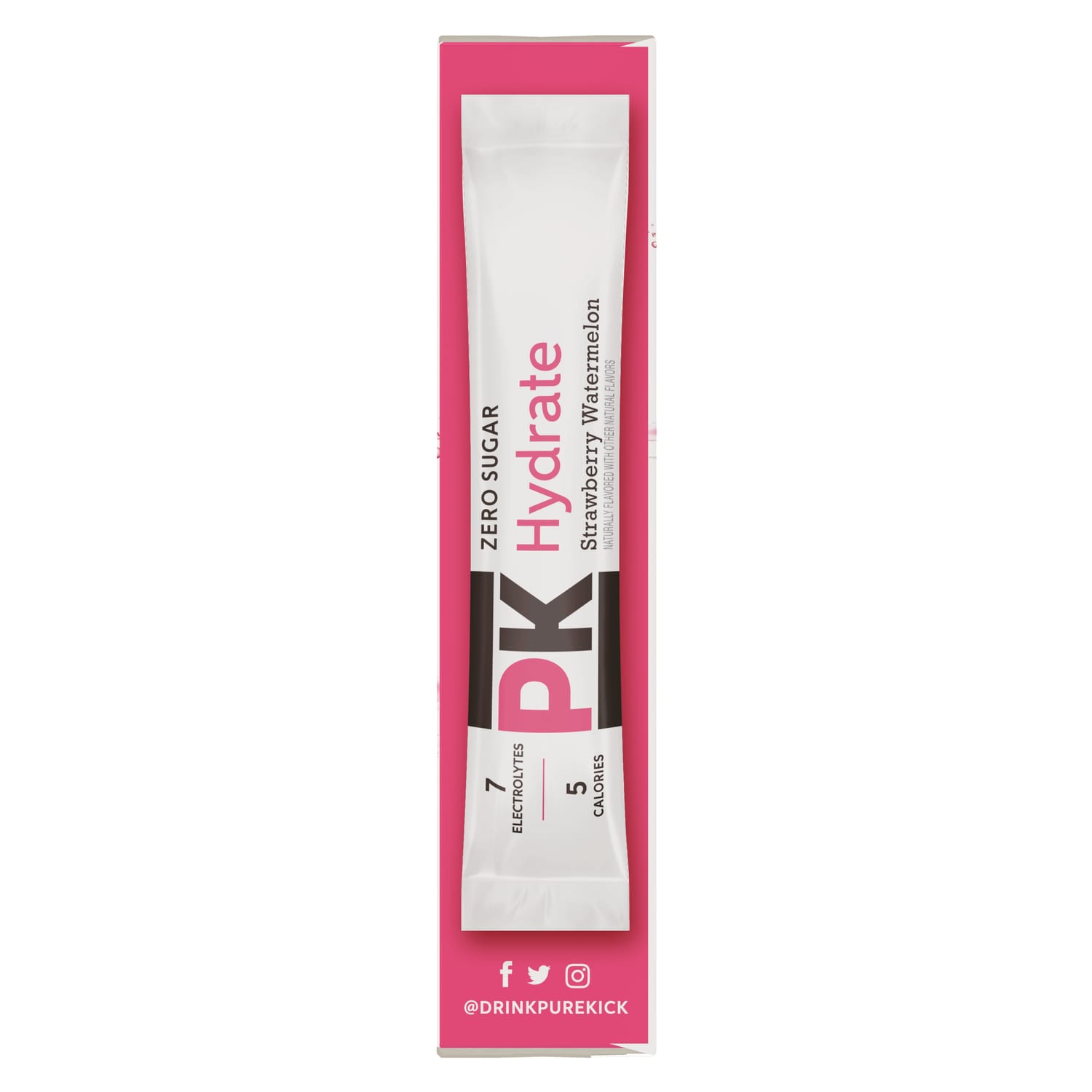 Pure Kick Strawberry Watermelon-flavored Hydrate Drink Mix Sticks, 6-pc Pack.