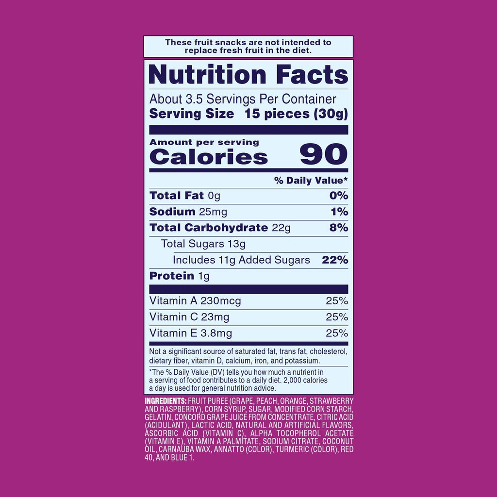 Welch's Berries 'N Cherries Fruit Snacks, 3.7-oz. Bags