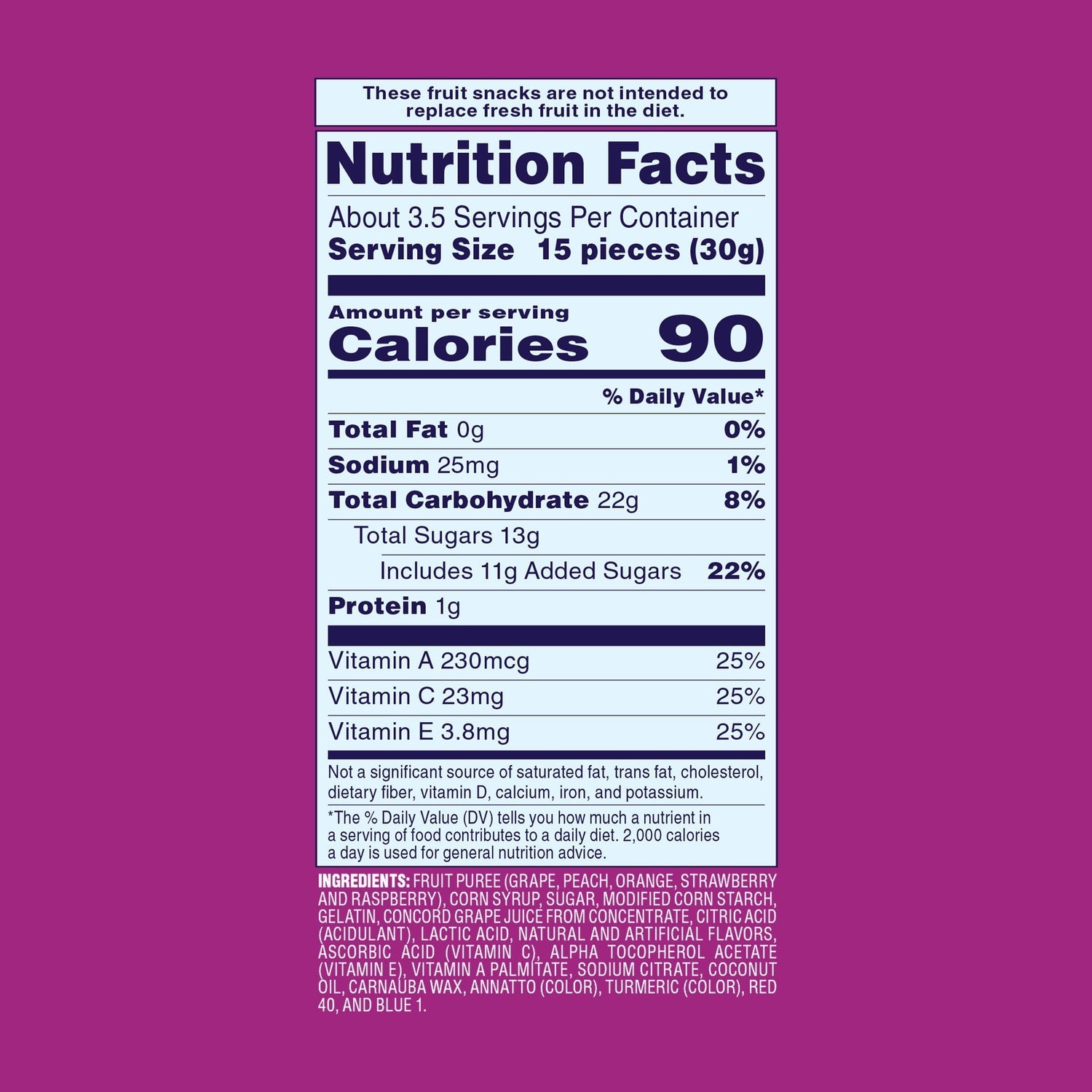 Welch's Berries 'N Cherries Fruit Snacks, 3.7-oz. Bags